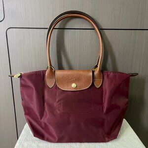 Burgundy Longchamp Women's Handbag